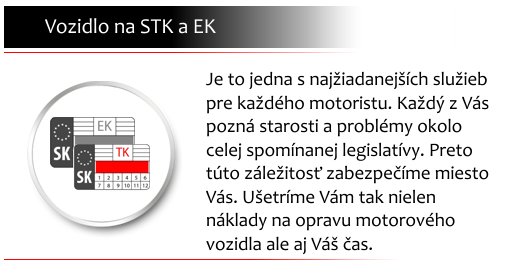 amstek - vozidlo na STK a EK
